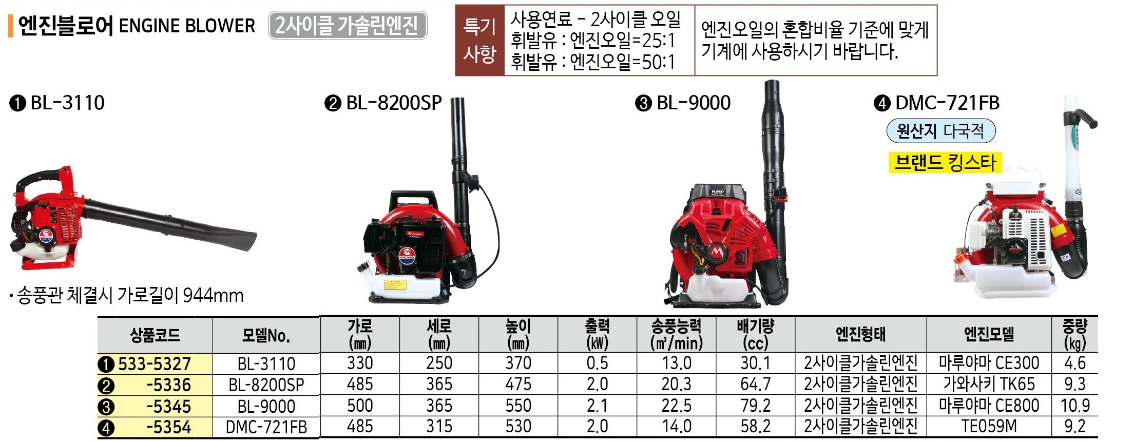 [마루야마] 엔진 블로어 BL-9000 (BL-9000)