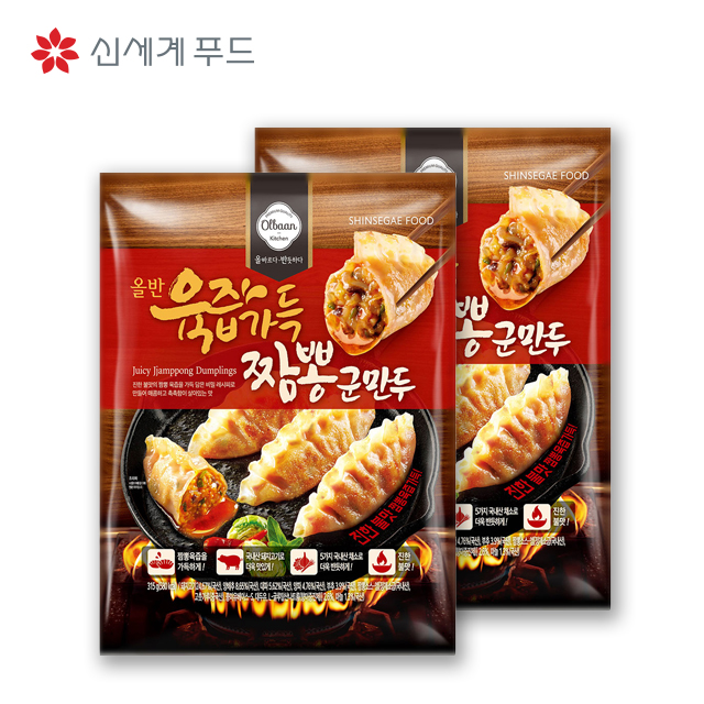 [신세계푸드] 올반키친 육즙가득 짬뽕 군만두 315g 2입 - 아이마켓