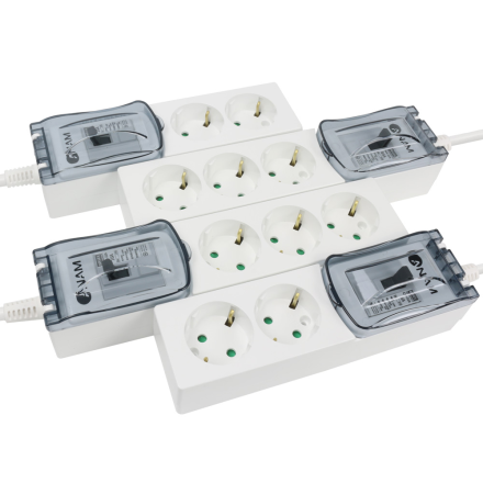 아남전자 고용량 멀티탭 2구 2.5 미터 AM-M225