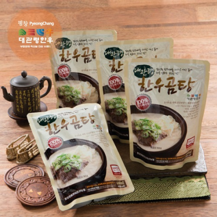 [평창 대관령한우] 대관령 한우뼈 100% 곰탕 (600ml, 10개)