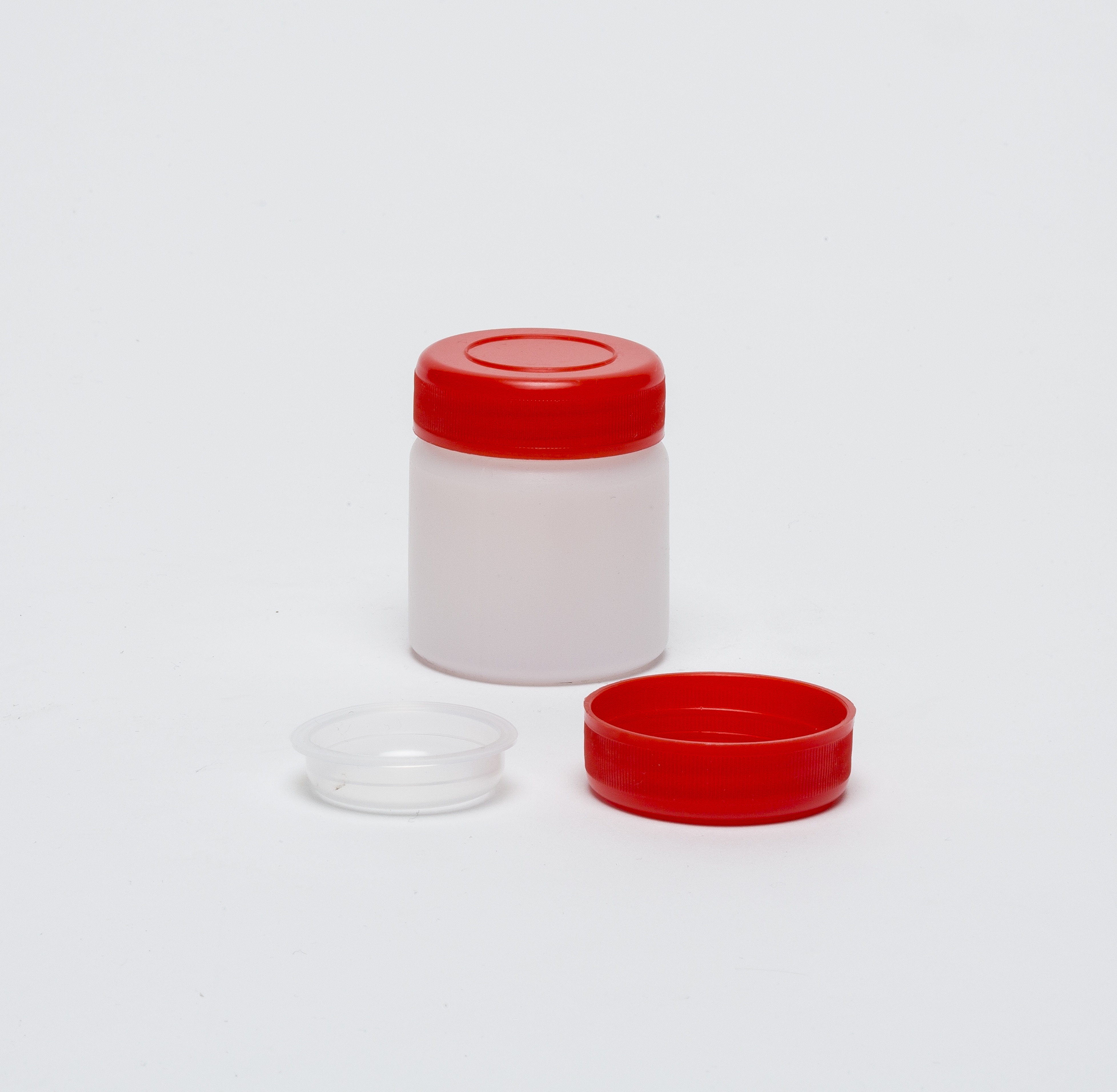 [대진플라스틱] PE 광구 샘플병 50ml (BT1521-50 / 불투명, 지름45x55x44mm, 1000개/박스, 출고단위)